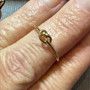 Minimal Knot Ring in Gold Tone - Women Jewelry